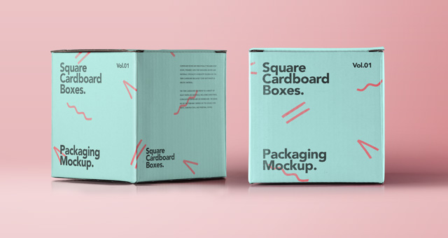 Cardboard Box Mock Up Psd