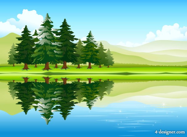 Cartoon Forest Landscape