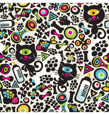 Cats Pattern Vector