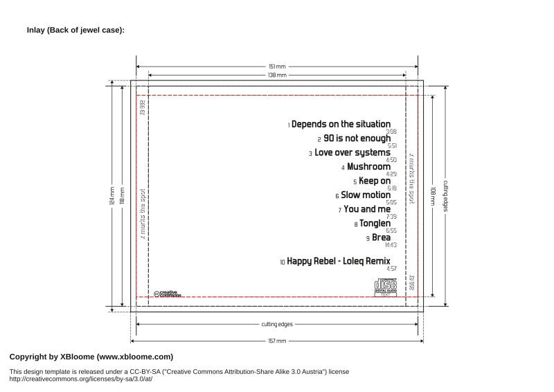 CD Jewel Case Template CD Jewel Case Template