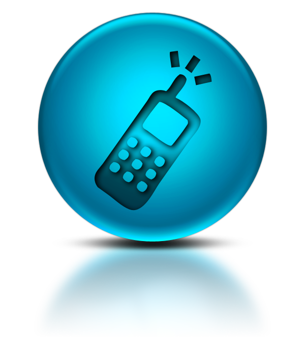 Cell Phone Icon Blue