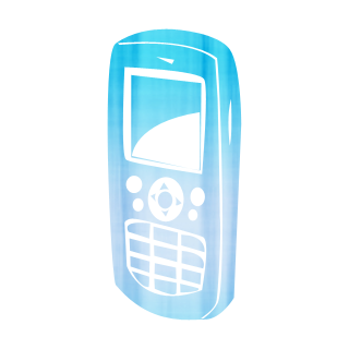 Cell Phone Icon Blue