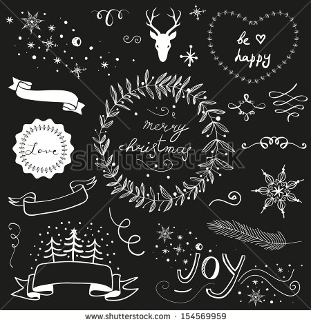 Chalkboard Christmas Graphics