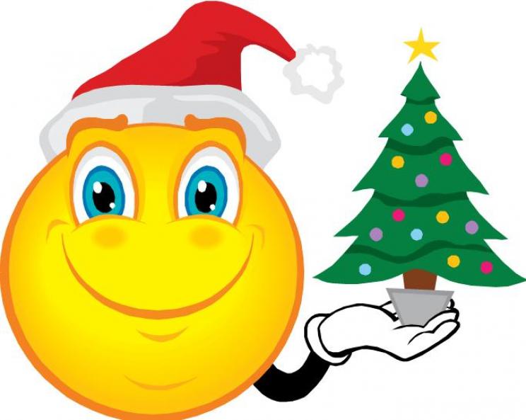 Christmas Smiley Face Clip Art