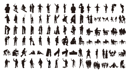 Cleaning Silhouettes Vector Free