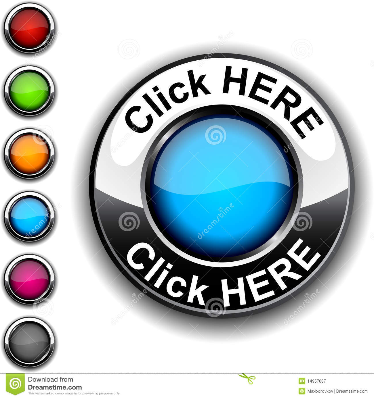 Click Here Icon Button