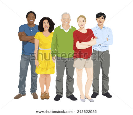 Clip Art Diverse Real People