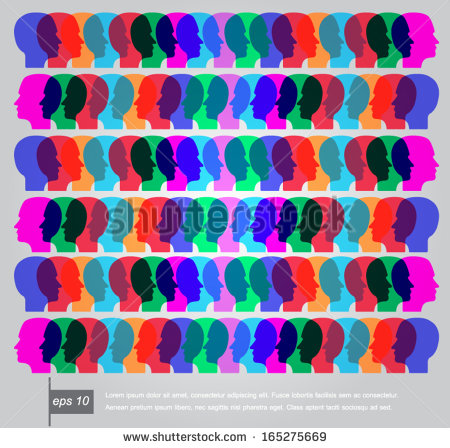 Color Head Silhouette Vector