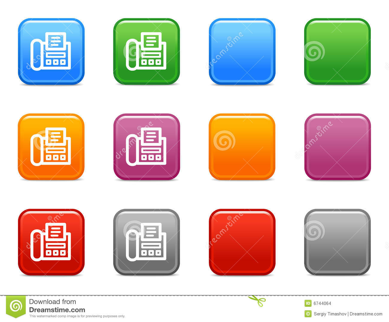 Color Square Button Icons