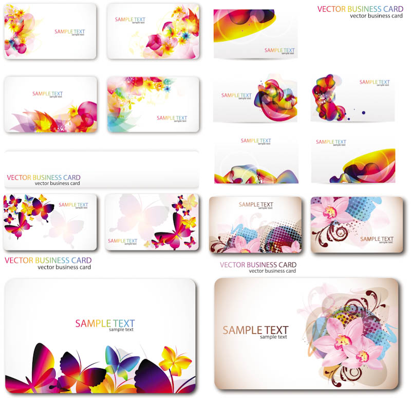 Colorful Business Cards Vector