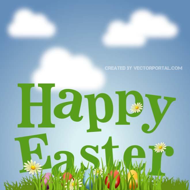 12 Christian Happy Easter Vector Images