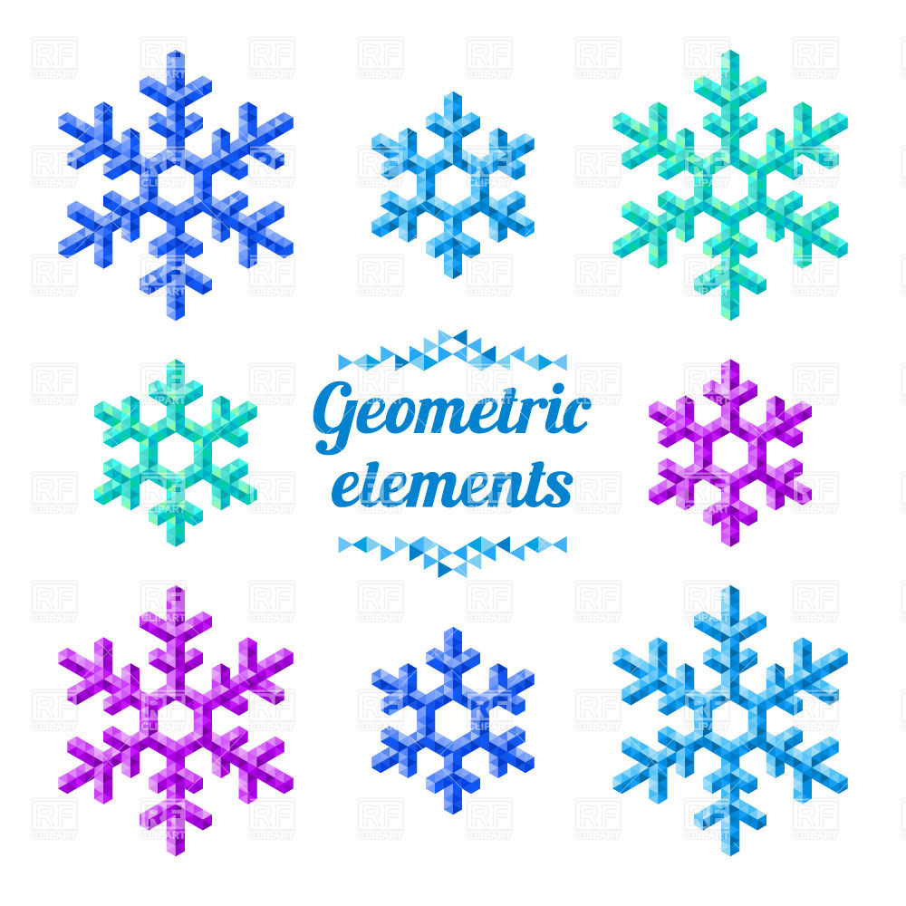 Colorful Snowflake Clip Art
