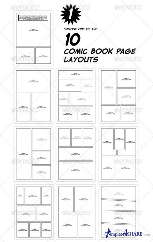 Comic Book Layout Template Photoshop Comic Book Layout Template Photoshop