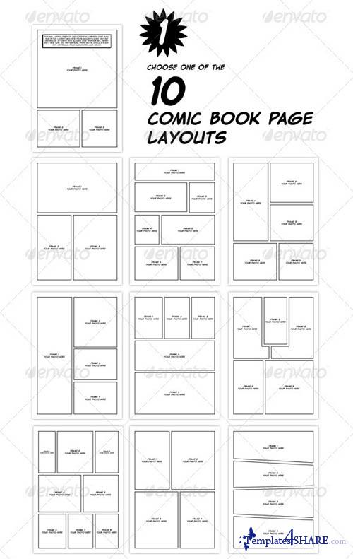 Comic Book Layout Template Photoshop