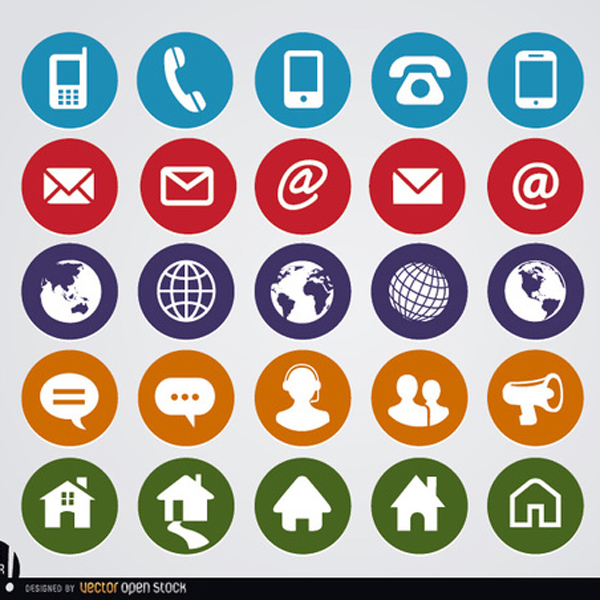 Contact Icons Vector Free