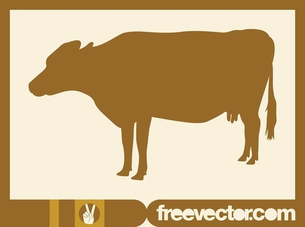 Cow Silhouette Vector Free