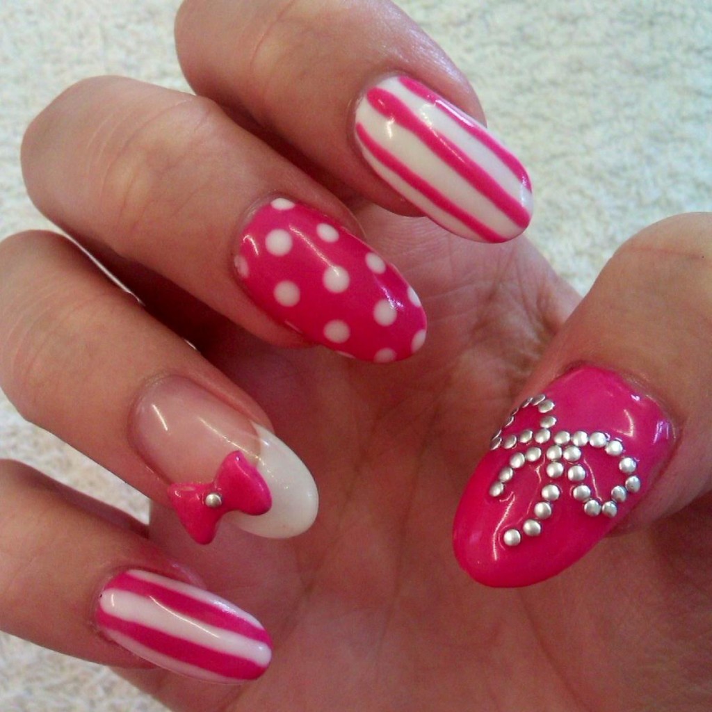 Cute Pink Acrylic Nail Designs