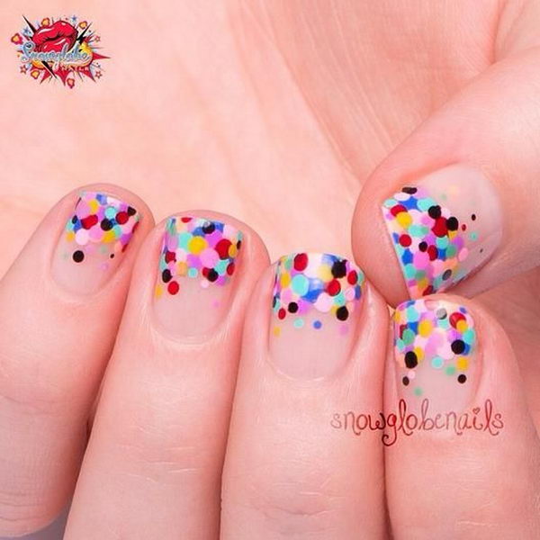 Cute Polka Dot Nail Art Design