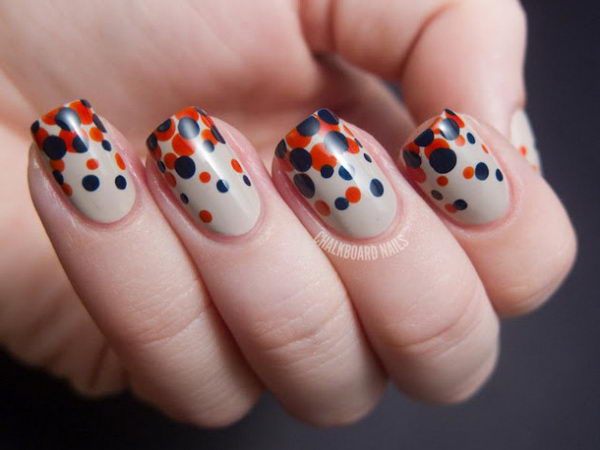 Cute Polka Dot Nail Design