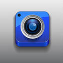 Digital Blue Camera Icon