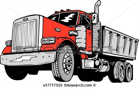 Dump Truck Clip Art Illustrations