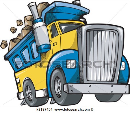 Dump Truck Vector Clip Art