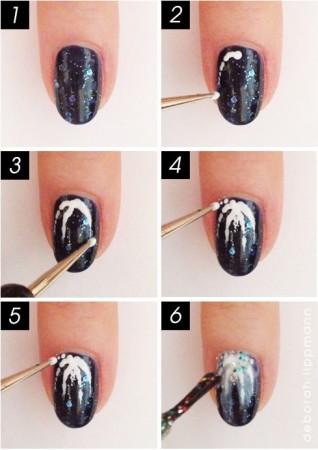 Easy DIY Nail Art Black and White