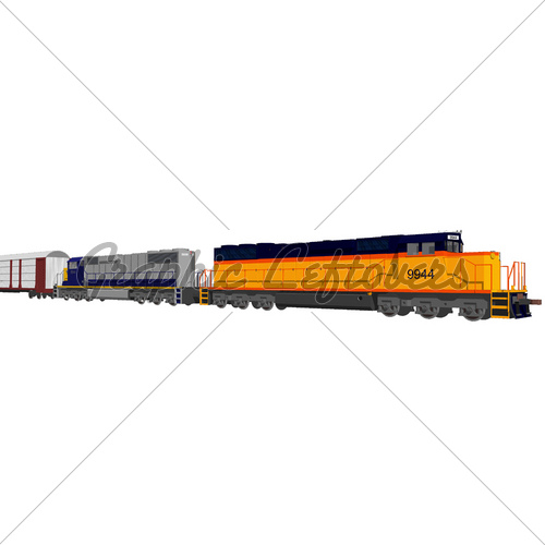 Engine Train with Transparent Background