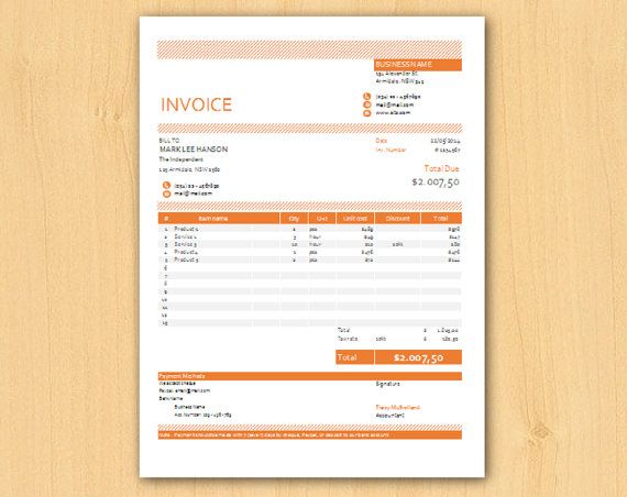 Excel Invoice Template Excel Invoice Template