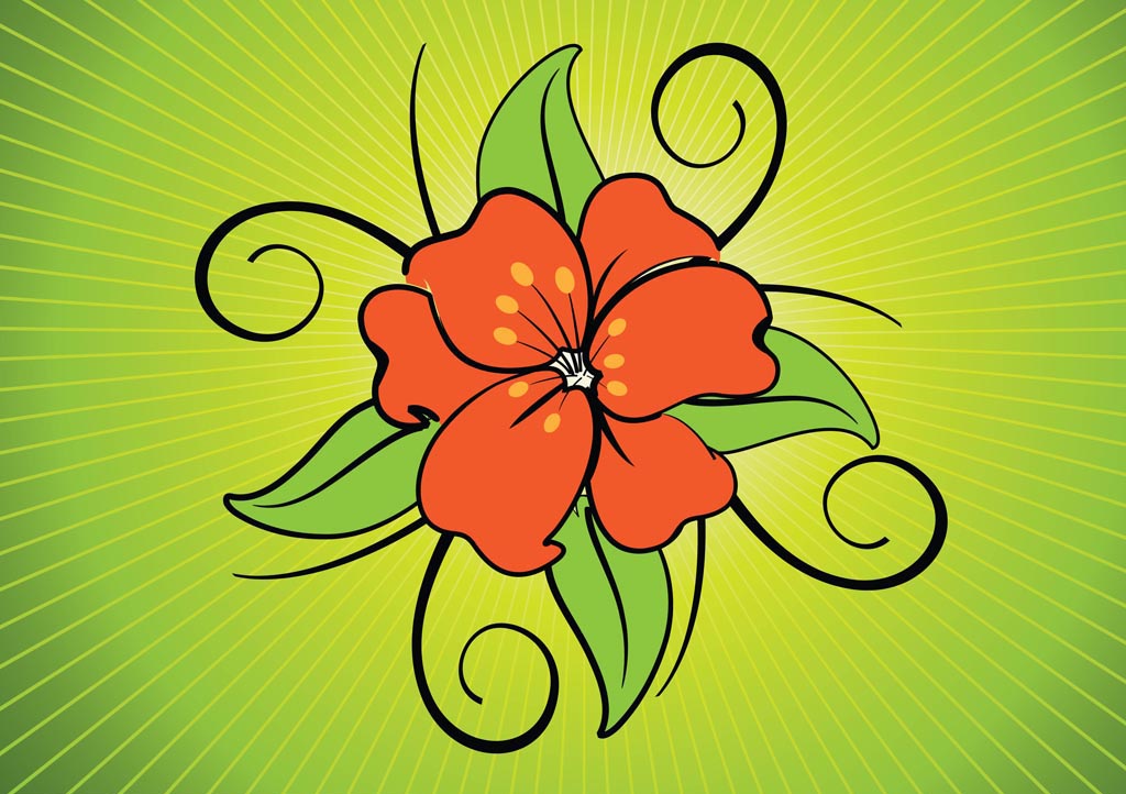 Exotic Flower Vector