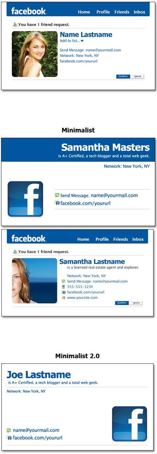 Facebook Business Cards
