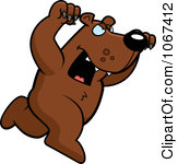 Ferocious Bear Clip Art Attacking