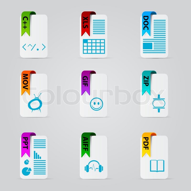 File Extension Icons Vector