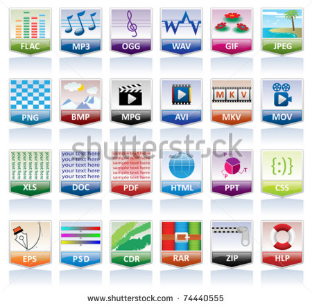 File Extension Icons Vector