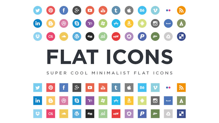 Flat Social Media Icons Free
