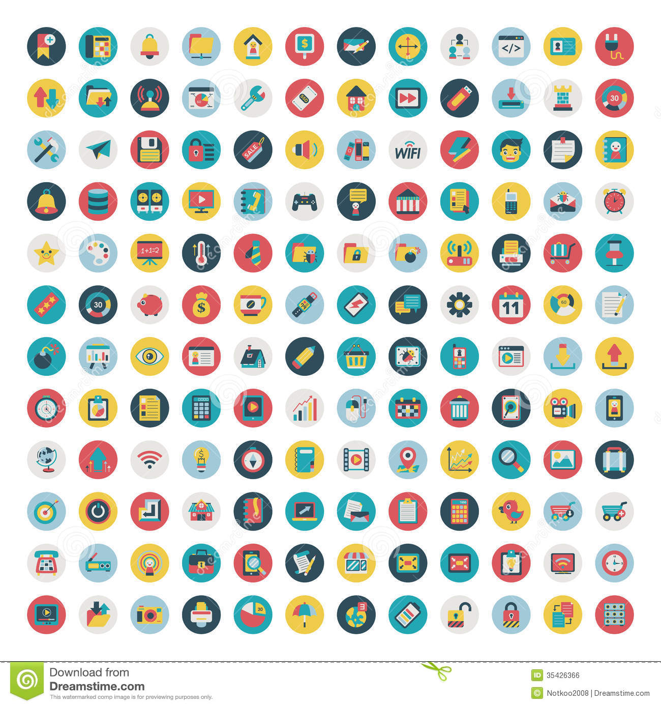 Flat Social Media Icons Vector Free