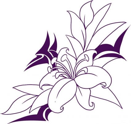 Flower Tattoo Drawing Designs