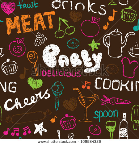 Food Doodle Pattern Food Doodle Pattern