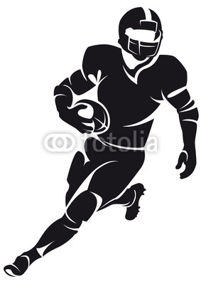 Football Player Pumpkin Stencil