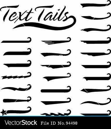 Free Baseball Font with Tail Clip Art