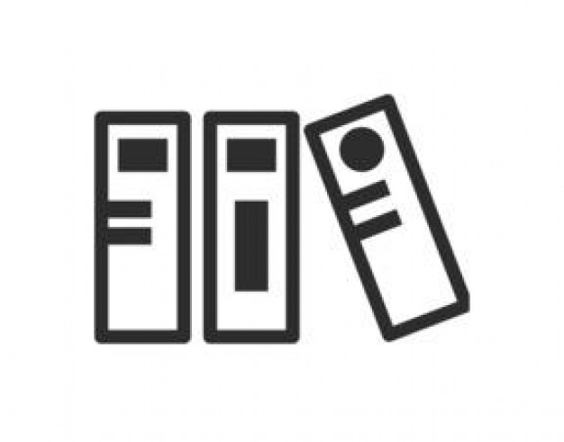 Free Black and White Icon for File Folder Free Black and White Icon for File Folder