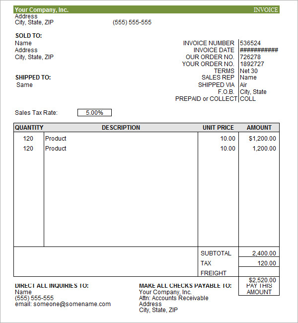 Free Editable Invoice Template Download Free Editable Invoice Template Download
