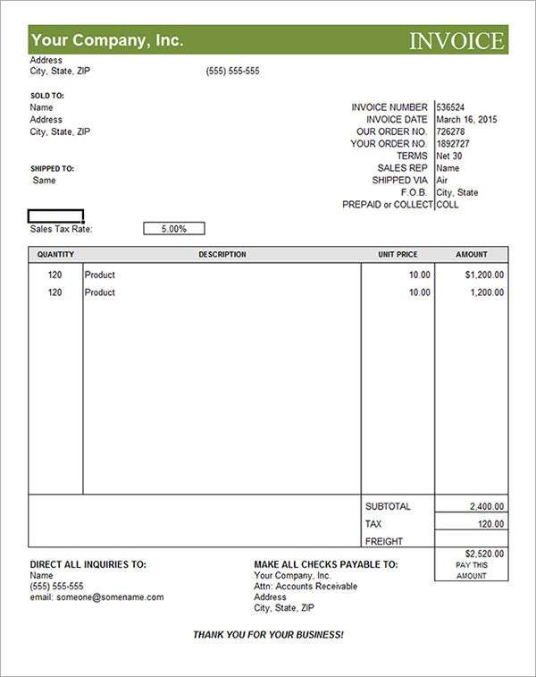 12 Editable Invoice Design Template Images