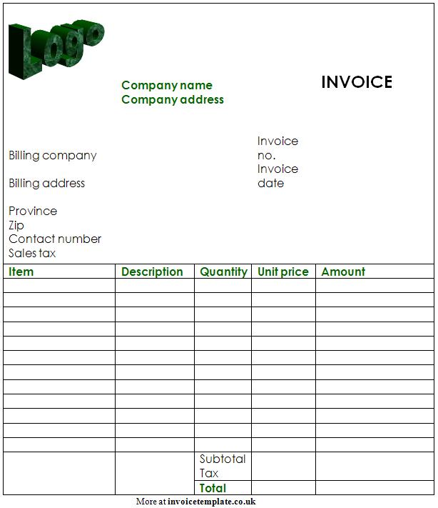 Free Editable Invoice Template PDF Free Editable Invoice Template PDF