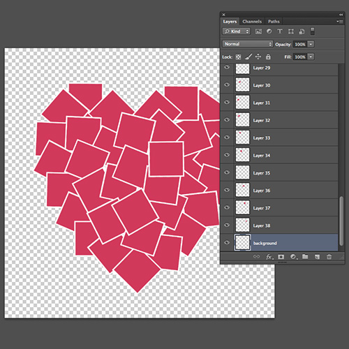 Free Heart Collage Template Photoshop