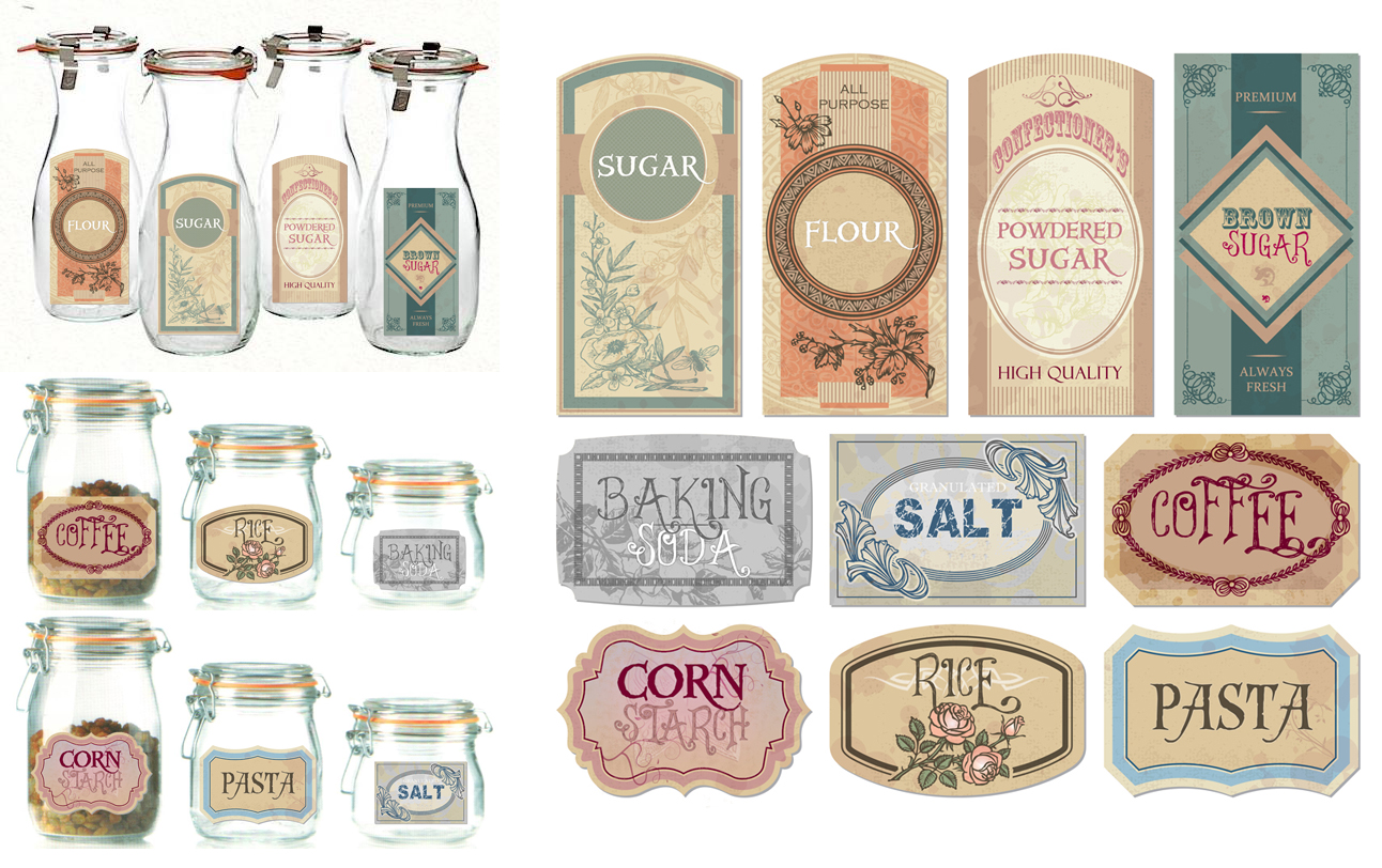 Free Printable Vintage Labels Pantry