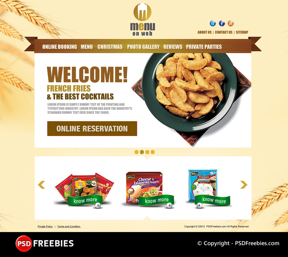 Free Psd Restaurant Menu Template Free Psd Restaurant Menu Template