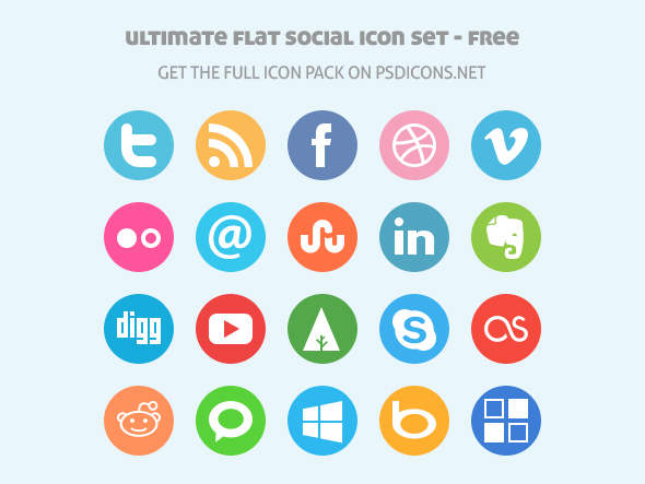 Free Social Media Icons Circle