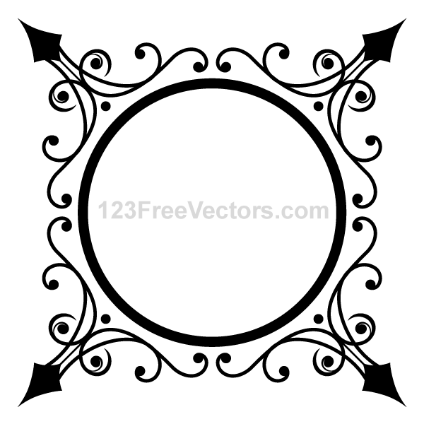 Free Vector Ornate Circle Frame Art