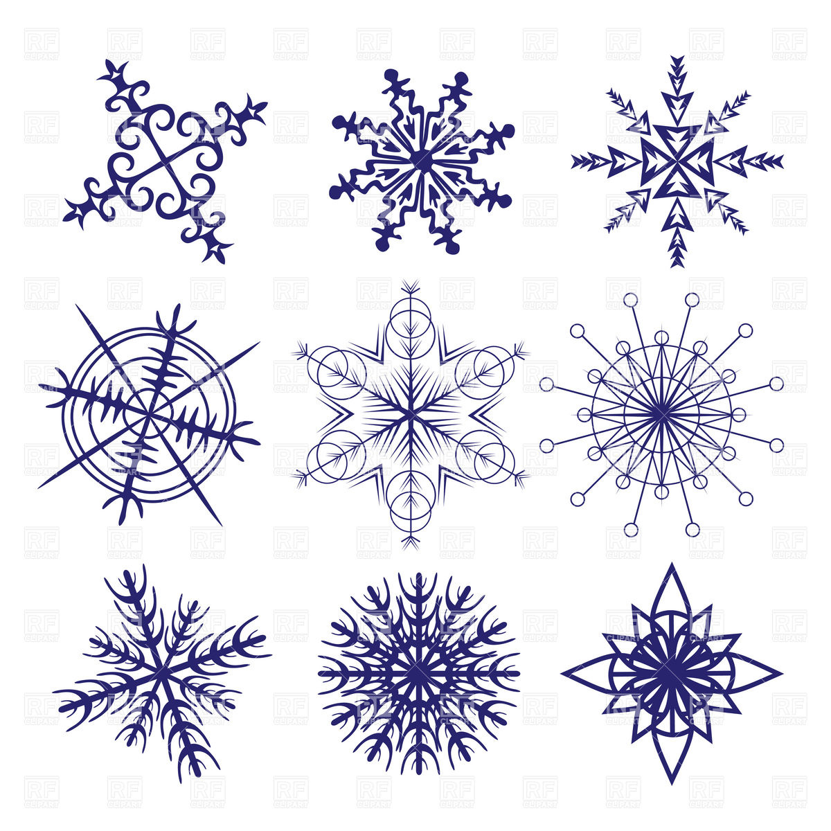 Free Vector Snowflake Clip Art
